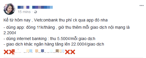 khách hàng phàn nàn Vietcombank
