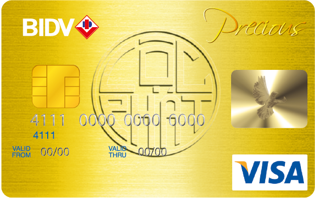 Các loại thẻ tín dụng BIDV - thẻ Visa Precious