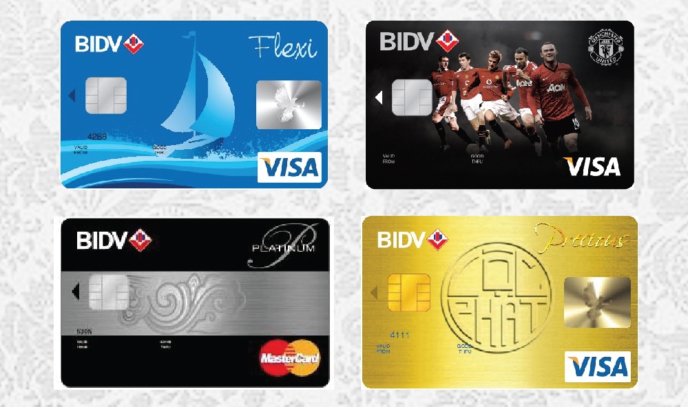 Một số loại thẻ tín dụng ngân hàng BIDV