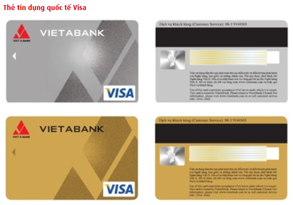 Các hạng thẻ tín dụng VietABank