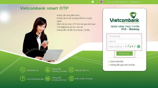 Hướng dẫn chuyển khoản VCB internet banking
