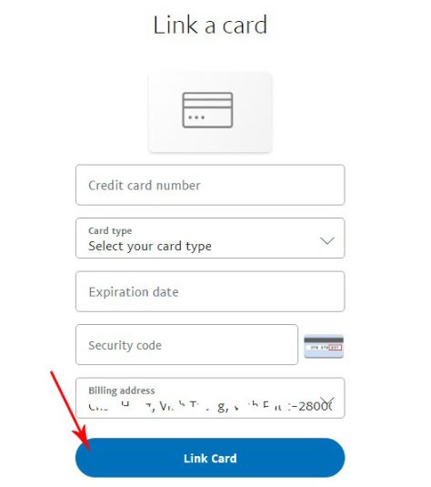Điền thông tin thẻ Visa vào PayPal