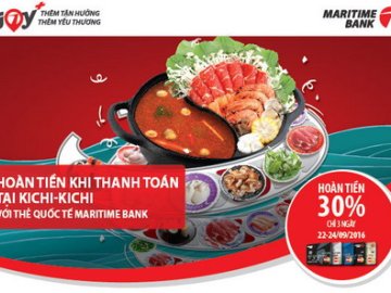 Thỏa sức thưởng thức lẩu băng chuyền, lại được hoàn tiền 30% với thẻ Quốc tế Maritime ...