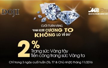 MB Private ưu đãi đặc biệt tại Tập đoàn vàng bạc đá quý Doji