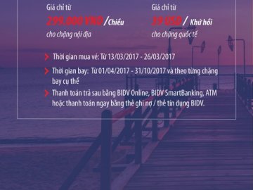 Chào hè 2017 – Bay giá rẻ cùng Vietnam Airlines và BIDV