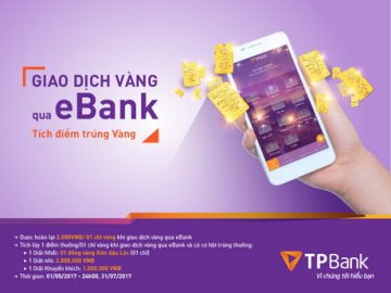 TPBank hoàn tiền cho khách hàng giao dịch vàng trực tuyến