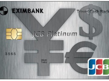 Eximbank ra mắt thẻ tín dụng quốc tế: Eximbank - JCB Platinum Travel Cash Back
