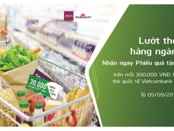 Chương trình ưu đãi cho chủ thẻ tín dụng Vietcombank tại siêu thị Fivimart