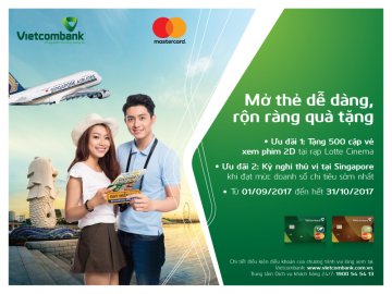 Nhiều ưu đãi hấp dẫn dành cho chủ thẻ Vietcombank Mastercard