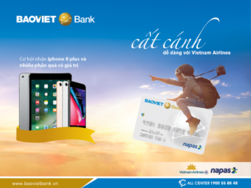 Cơ hội trúng iPhone 8 Plus khi mua vé máy bay online cùng BaoViet Bank