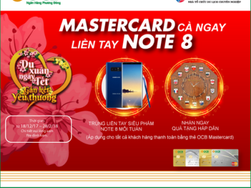 Mastercard cà ngay – liền tay Note 8 cùng OCB