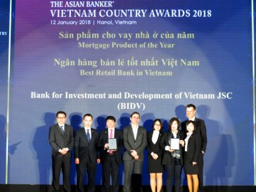 BIDV được vinh danh là Ngân hàng Bán lẻ tốt nhất Việt Nam 4 năm liên tiếp