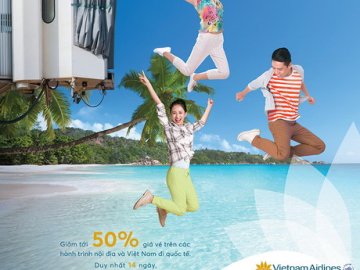 Giảm tới 50% giá vé Vietnam Airlines với BIDV e-Banking