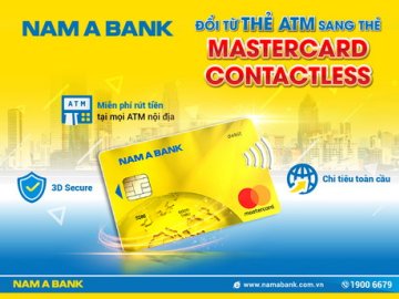 Chạm là thanh toán với thẻ ghi nợ quốc tế Nam Á Bank