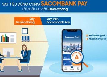 Vay tiêu dùng cùng Sacombank Pay với lãi suất ưu đãi chỉ 0.84%/tháng