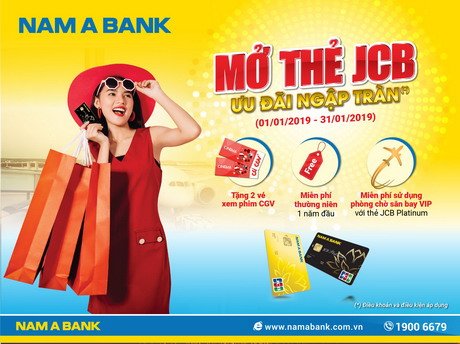 Mở thẻ Nam Á Bank JCB - Ưu đãi ngập tràn