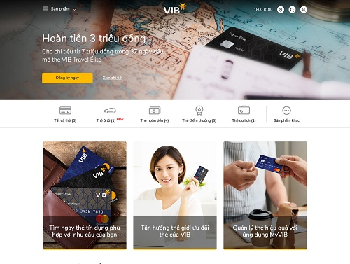 VIB dành 300 triệu tặng khách đăng ký dịch vụ trên website