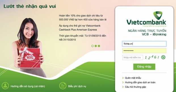 Cách lấy lại mật khẩu khi quên tên đăng nhập internet banking